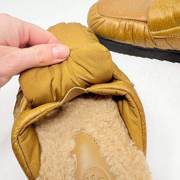 ASH Gong Faux Fur Puff Lined Loafer Mule Shoe Slippers Size 7 | 37 - Picture 7 of 9